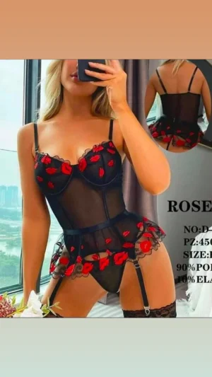 Corset Estampa Beijos